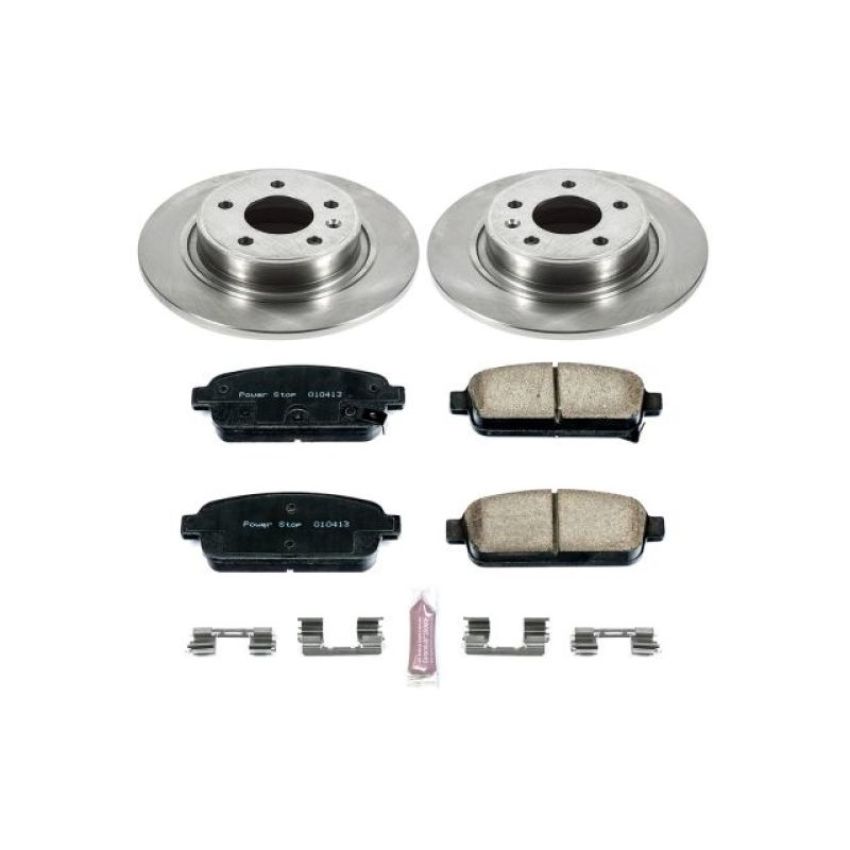 PowerStop KOE5552 OE Stock Replacement Low-Dust Ceramic Brake Pad and Rotor Kit