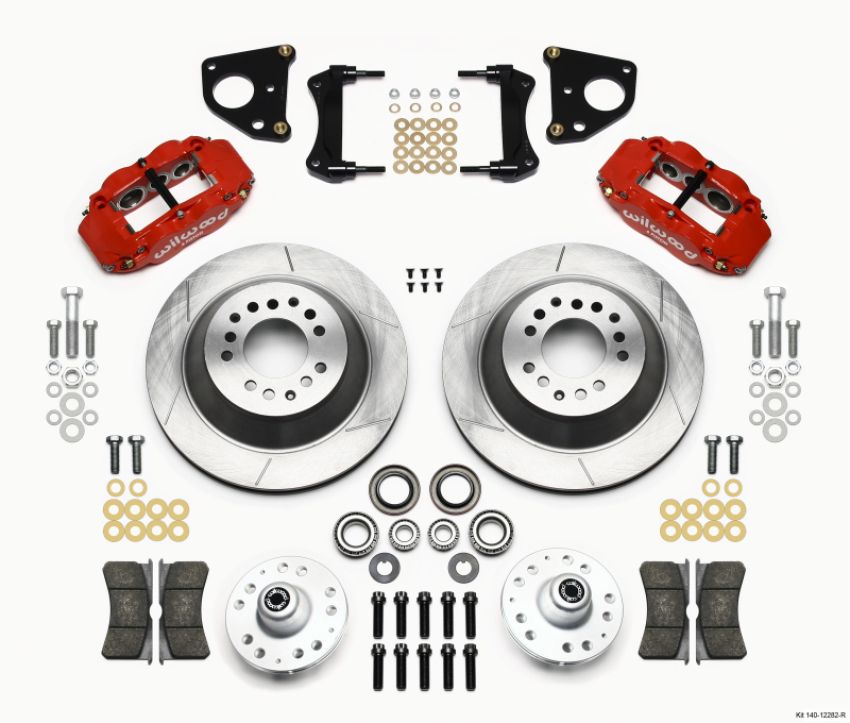 Wilwood 140-12282-R Narrow Superlite 6R Front Hub & 1PC Rtr Kit 12.88in-Red 62-72 CDP B & E Body-Drum