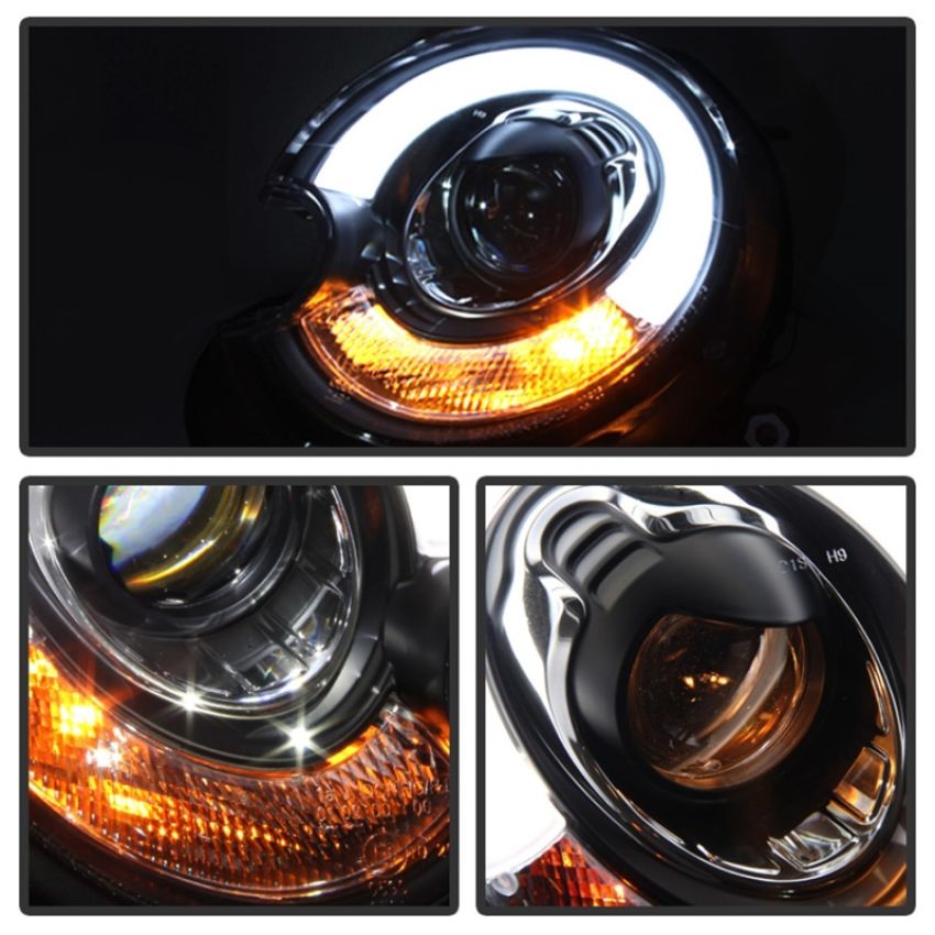 SPYDER 5080615 Projector Headlights - DRL - Black