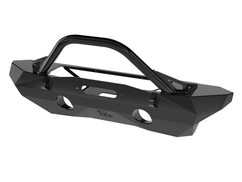 ICON 25234 07-18 Jeep Wrangler JK Pro Series Mid Width Front Recessed Winch Bumper w/Bar/Tabs
