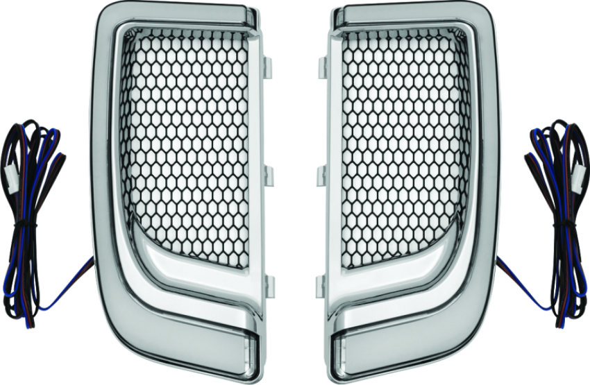 Kuryakyn 5063 Tracer Lower Fairing Grill Chrome