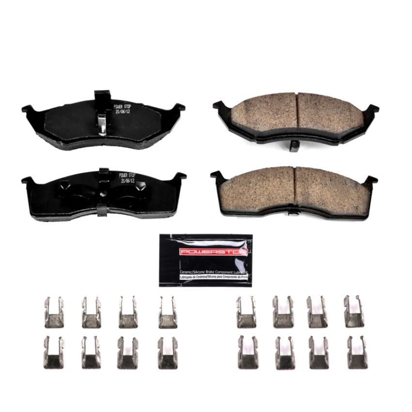 PowerStop Z23-730 PowerStop - Z23 Daily Driver Carbon-Fiber Ceramic Brake Pads with Hardware Kit