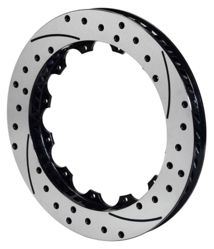 Wilwood 160-9763-BK Rotor-SV-SRP 72 Iron-LH-Drill-BLK 14.25 x 1.25 - 12 on 9.19in
