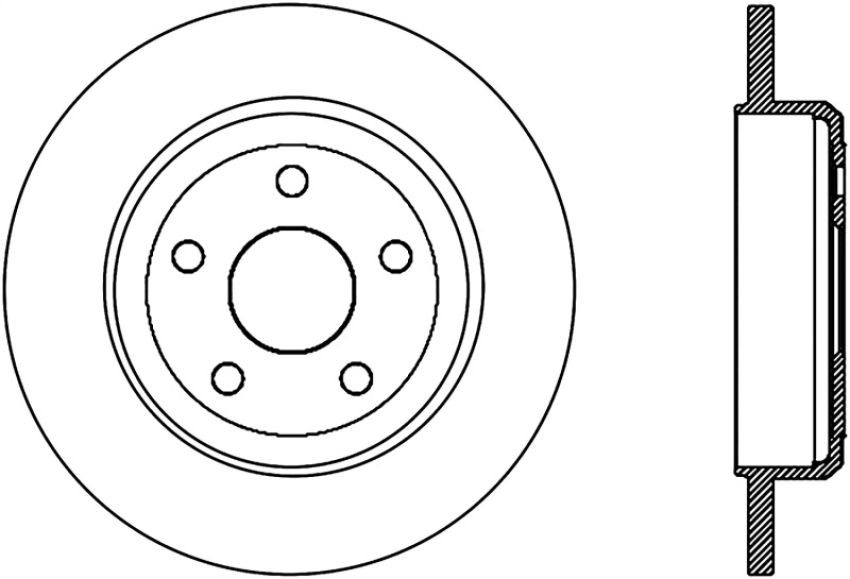Stoptech 126.58005SR Slotted Sport Brake Rotor 11-17 Jeep Grand Cherokee (Excludes SRT8)