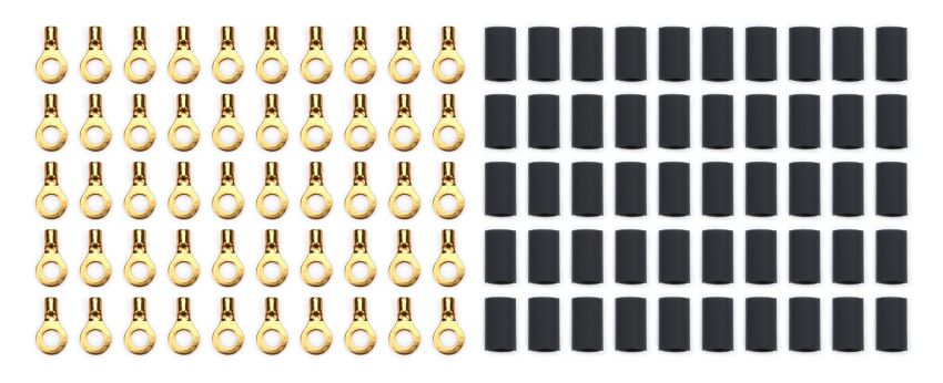 QUICKCAR RACING PRODUCTS QRP57-472-50 Ring Terminal #10 14-16 Ga w/Heat Shrink 50pk