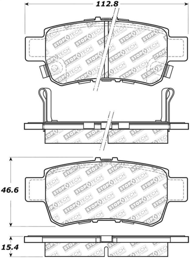 Stoptech 305.10880 Street Select Brake Pads - Front/Rear