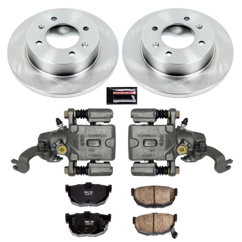 PowerStop KCOE3106A OE Stock Replacement Low-Dust Ceramic Brake Pad, Rotor and Caliper Kit