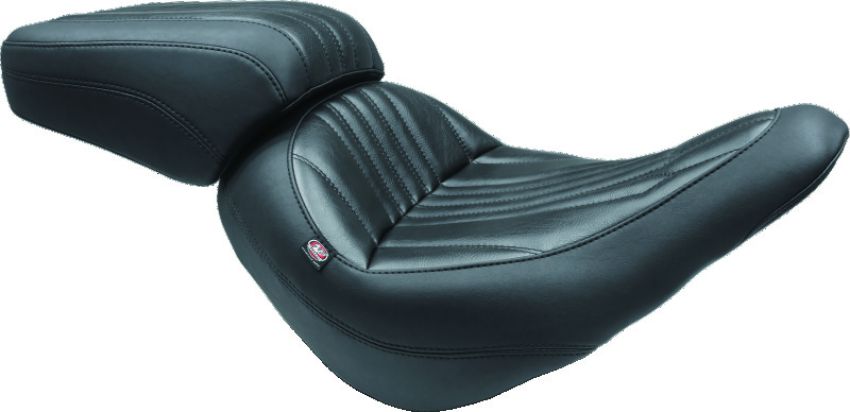 Mustang Motorcycle 76811 Mustang 00-15 Harley Softail Standard Rear Tire Wide Tripper Passenger Seat - Black