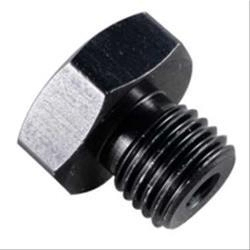 FRAGOLA FRG481428-BL #8 Port Plug 3/4-16 Black w/ 1/8 FPT Port