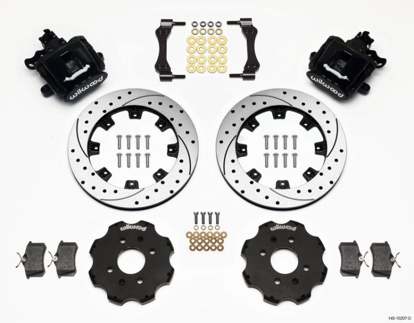 Wilwood 140-10207-D Combination Parking Brake Rear Kit 12.19in Drilled Civic / Integra Disc 2.39 Hub Offset