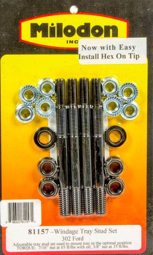 MILODON MIL81157 SBF Windage Tray Stud Kit