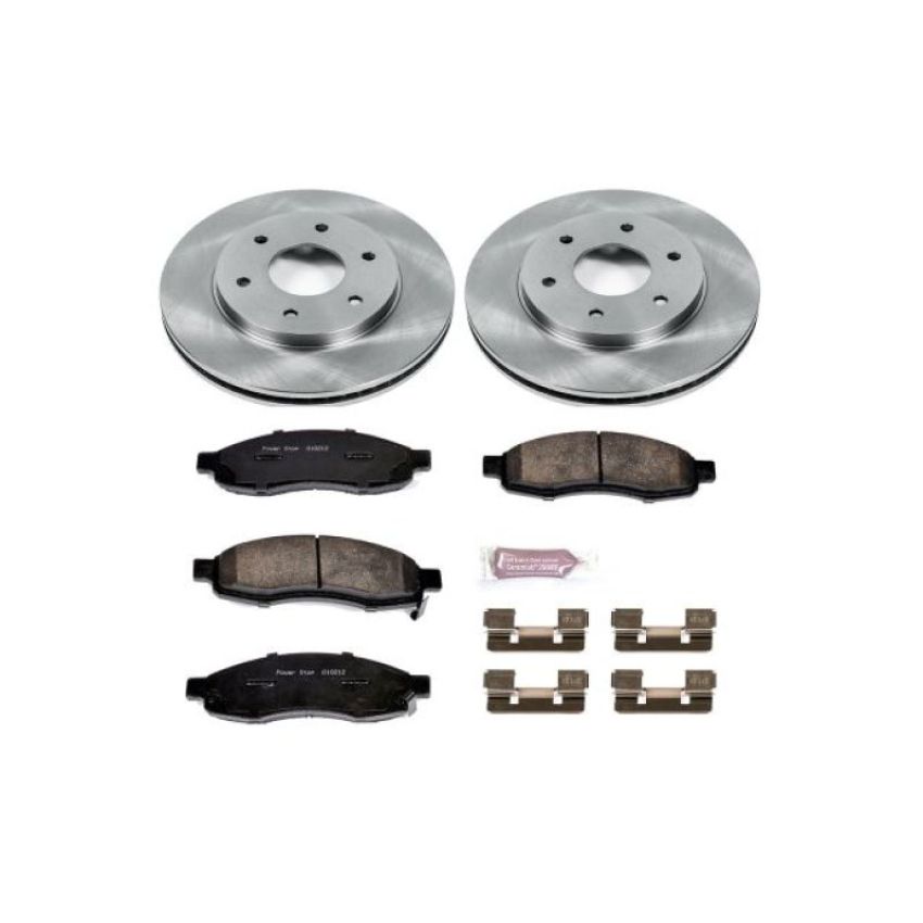 PowerStop KOE2442 OE Stock Replacement Low-Dust Ceramic Brake Pad and Rotor Kit