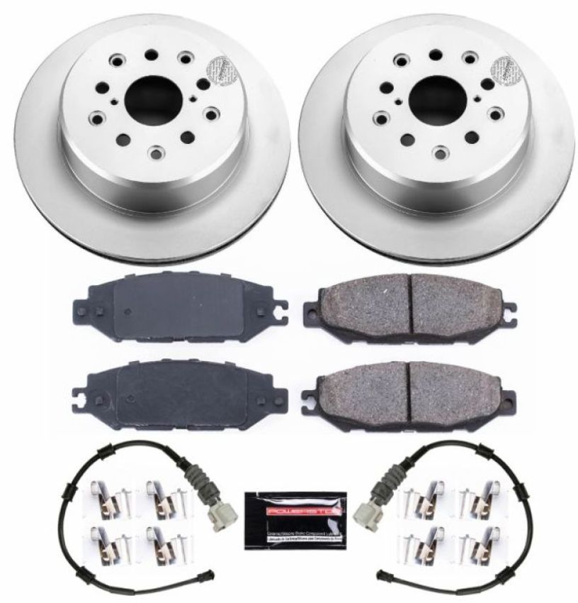 PowerStop CRK1081 Genuine Geomet Coated Rotor and Low-Dust Ceramic Brake Pad Kit