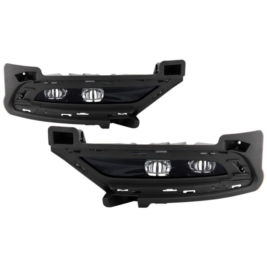 SPYDER 5086952 OEM Style Full LED Fog Lights W/Universal Switch - Clear