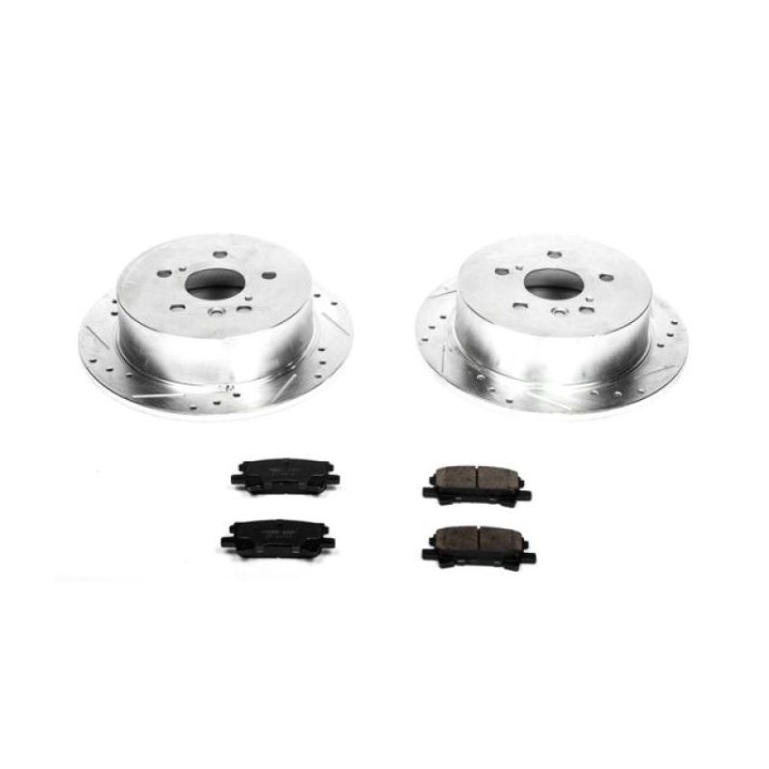 PowerStop K5333 Z23 Daily Driver Carbon-Fiber Ceramic Brake Pad and Drilled & Slotted Rotor Kit