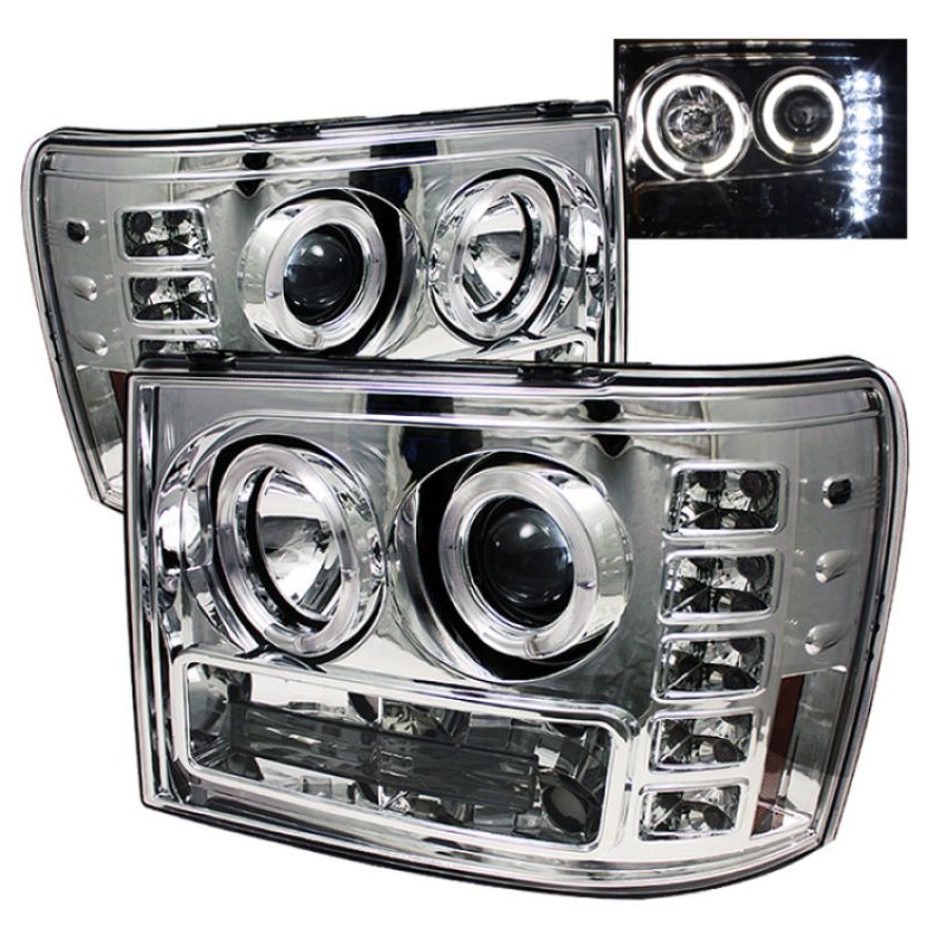 SPYDER 5010612 Projector Headlights - LED Halo - Chrome