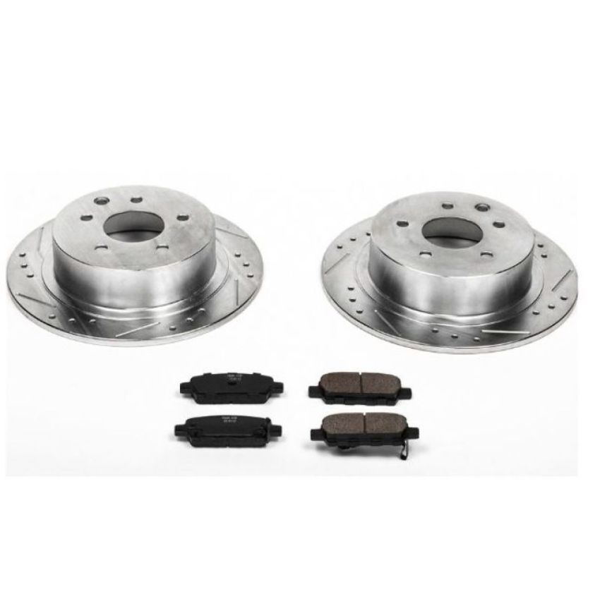 PowerStop K098 Z23 Daily Driver Carbon-Fiber Ceramic Brake Pad and Drilled & Slotted Rotor Kit