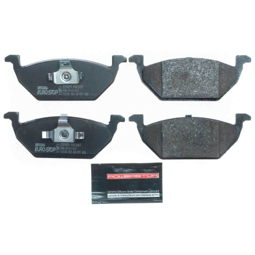 PowerStop ESP0859 EuroStop ECE-R90 Certified Brake Pad Set