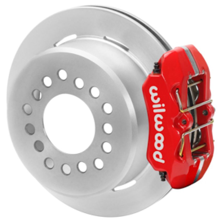 Wilwood 140-16988-R Dynapro Rear Parking Brake Kit Undrilled Rotors (Red) 1964-1971 Buick/Olds/Pontiac