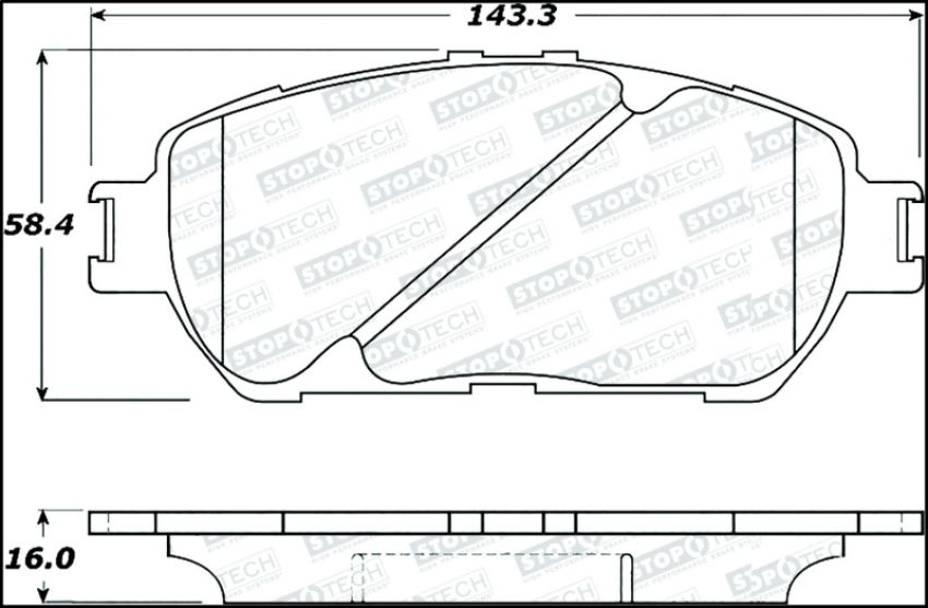 Stoptech 305.09060 Street Select Brake Pads - Front