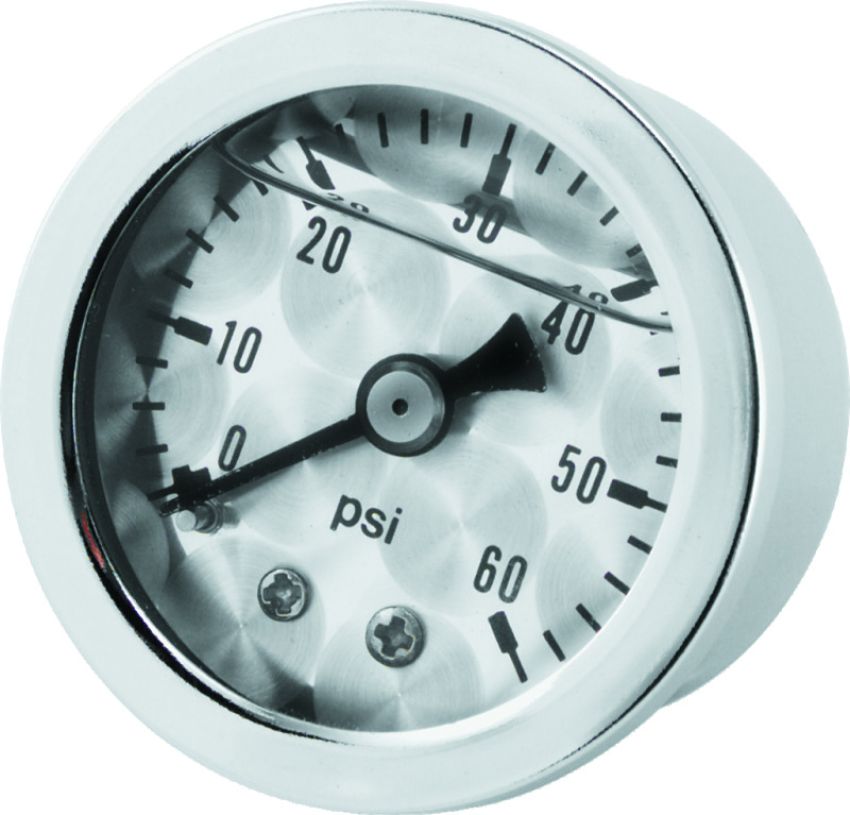 Bikers Choice 210076 Metallic Face Oil Pressure Gauge 0-60 Psi 1/8 NPT