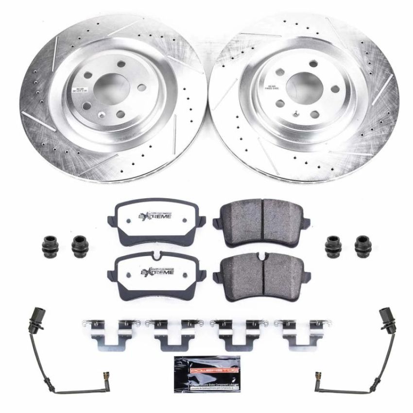 PowerStop K8486-26 Z26 Street Performance Ceramic Brake Pad and Drilled & Slotted Rotor Kit