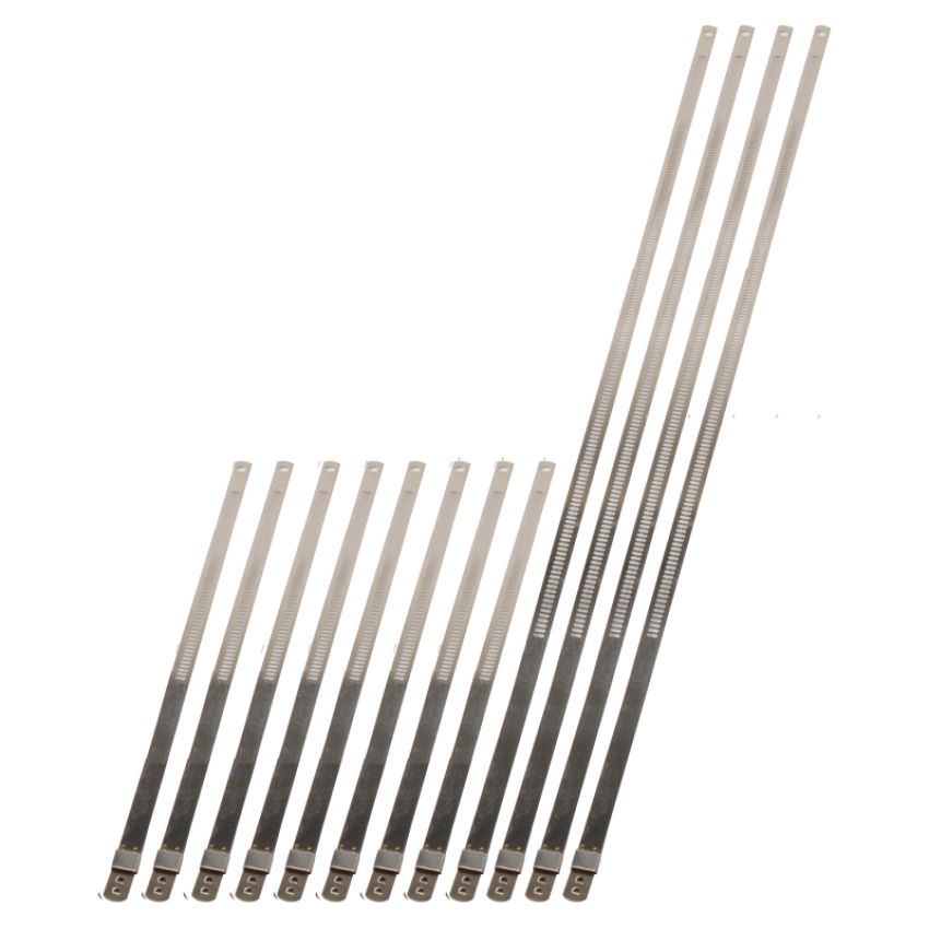 Design Engineering 10216 SS Locking Ties 8mm x 9in and 8mm x 20in 4pk