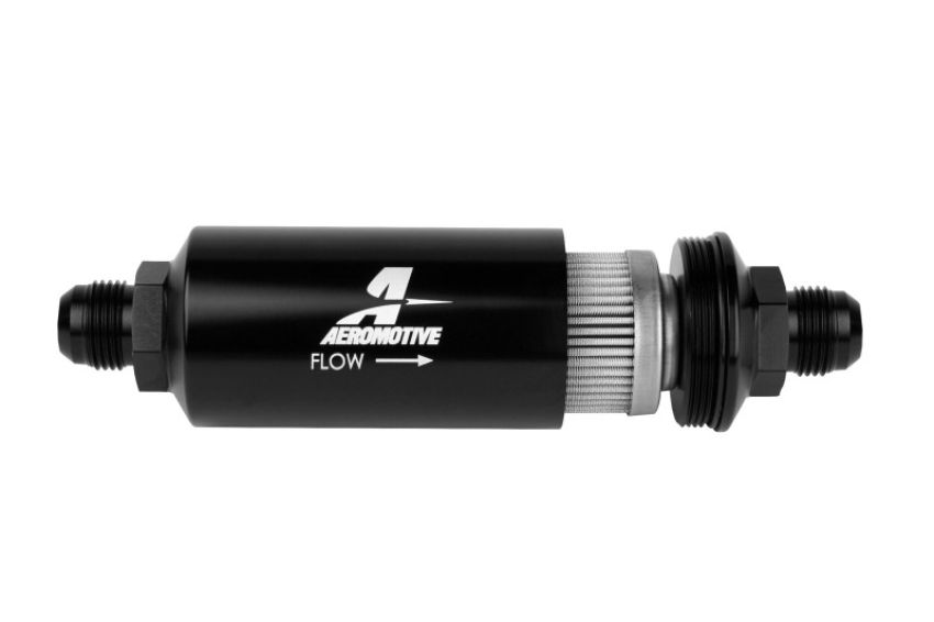 AEROMOTIVE AFS12389 10an Inline Fuel Filter 100 Micron 2in OD Black