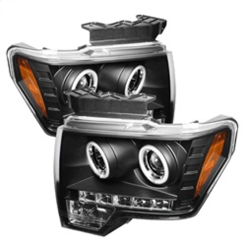 SPYDER 5030108 Projector Headlights - CCFL Halo - Black