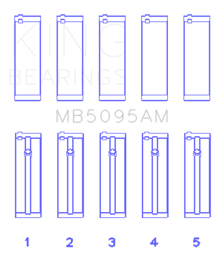 King Toyota 1E/2E (1.3L) (Size STD) Performance Main Bearing Set