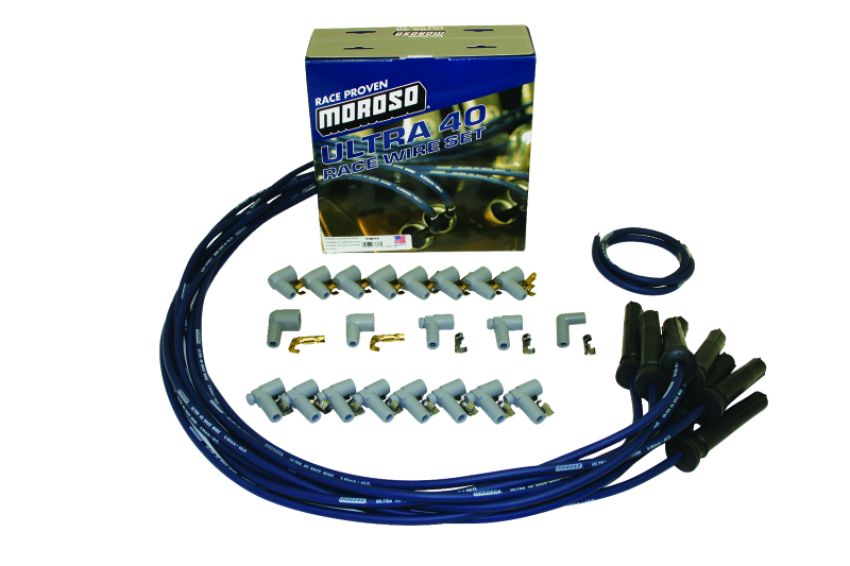 Moroso 73813 Universal Ignition Wire Set - Ultra 40 - Unsleeved - Straight - Pro-Boot - Blue
