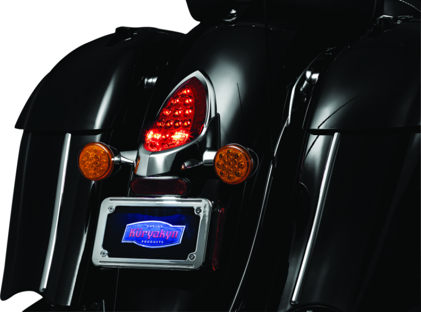 Kuryakyn 7697 Tail Light Top Trim Indian Models Chrome