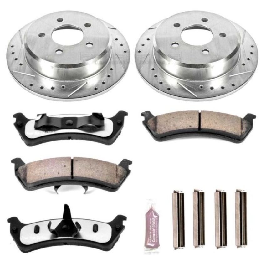 PowerStop K1858-36 Z36 Truck and SUV Carbon-Fiber Ceramic Brake Pad and Drilled & Slotted Rotor Kit