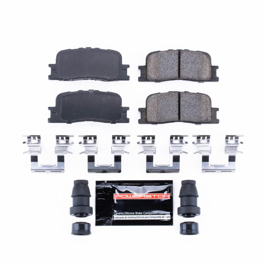 PowerStop Z23-885 PowerStop - Z23 Daily Driver Carbon-Fiber Ceramic Brake Pads with Hardware Kit