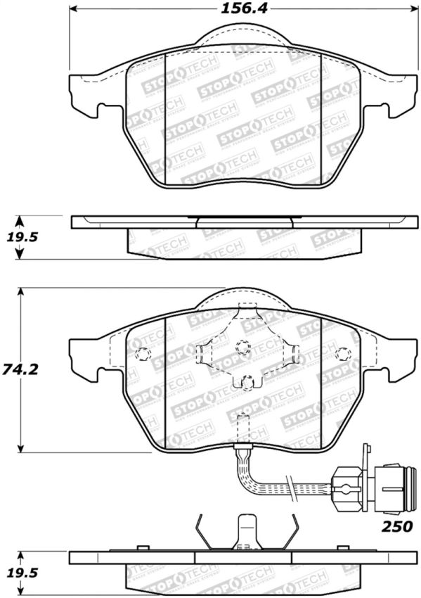 Stoptech 308.05552 Street Brake Pads - Rear