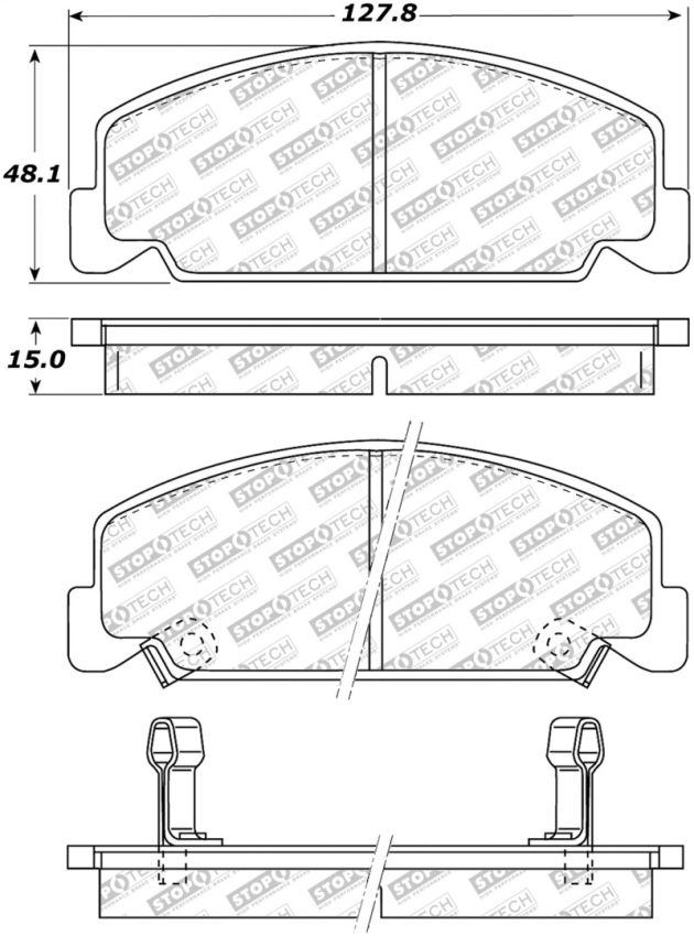 Stoptech 305.02730 Street Select Brake Pads - Front