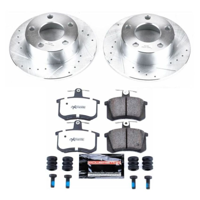 PowerStop K514-26 Z26 Street Performance Ceramic Brake Pad and Drilled & Slotted Rotor Kit