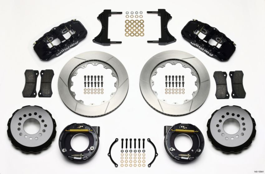 Wilwood 140-10941 AERO4 Rear P-Brake Kit 14.00in Chevy C-10 2.42 Offset 5-lug