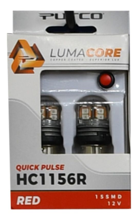 Putco HC1156R LumaCore 1156 Red - Pair (x3 Strobe w/ Bright Stop)