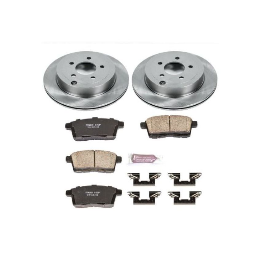 PowerStop KOE3060 OE Stock Replacement Low-Dust Ceramic Brake Pad and Rotor Kit