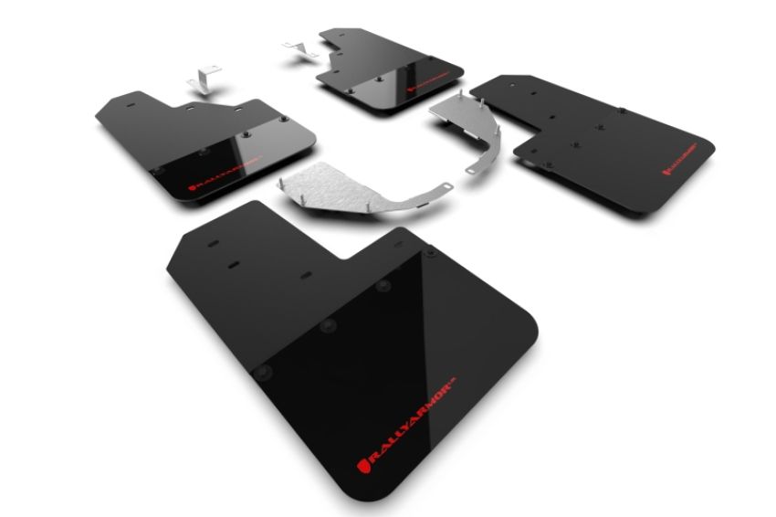 Rally Armor MF85-NO-ST-RD Black Mud Flap/Red Logo