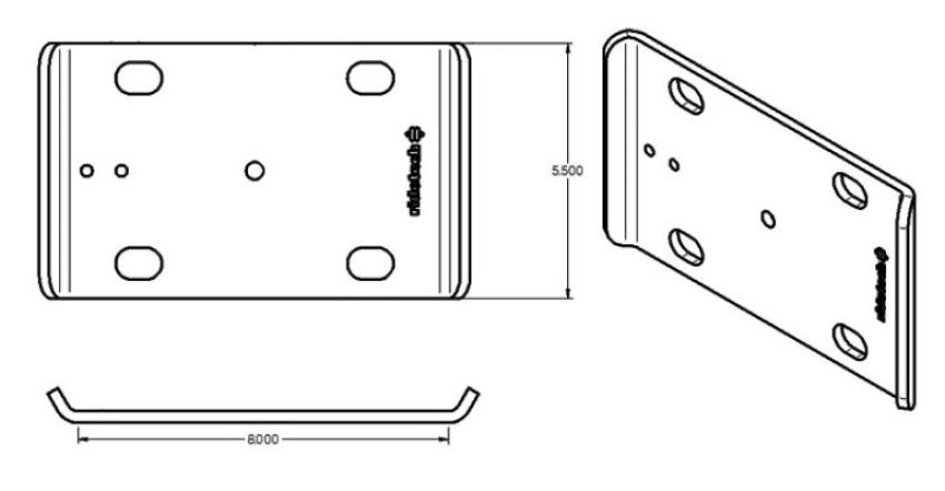 Ridetech 90000169 Large U-bolt plate, 5.5