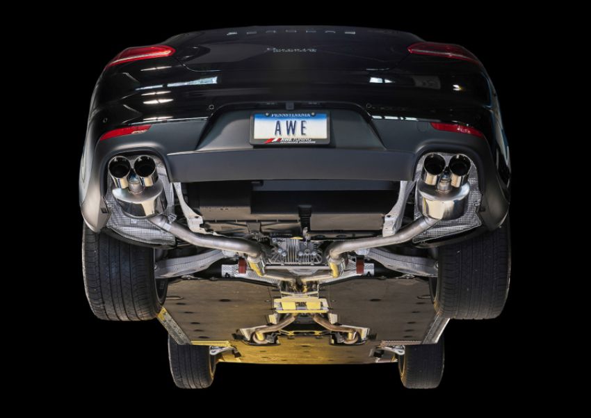 AWE Tuning 3020-42032 Panamera 2/4 Track Edition Exhaust (2011-2013) - w/Chrome Silver Tips