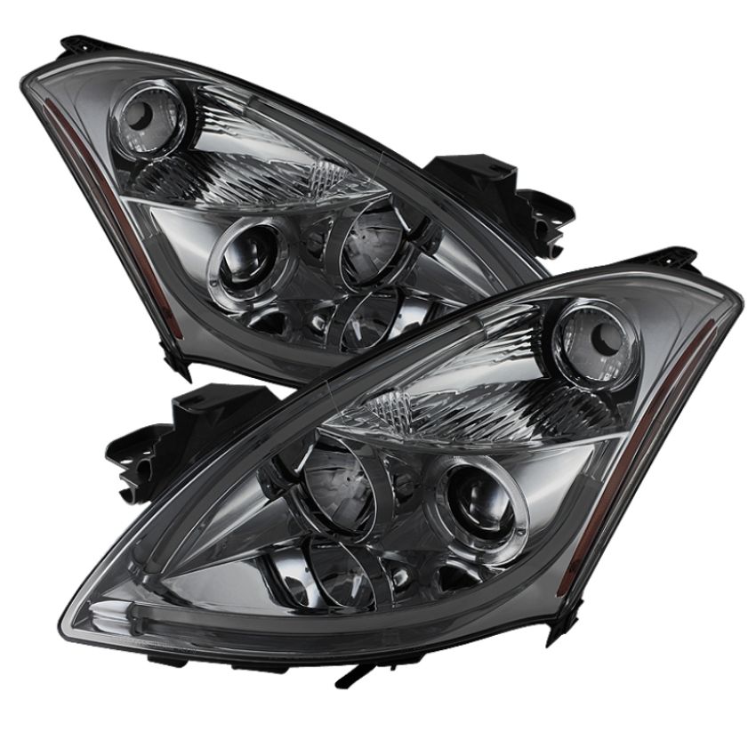 SPYDER 5076854 Projector Headlights - Light Tube DRL - LED Halo - Smoke