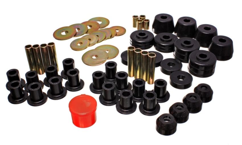Energy Suspension 5.18102G 72-85 Dodge/Plymouth 1/2 & 3/4 Ton S/C Pickup Black Hyper-Flex Master Bushing Set