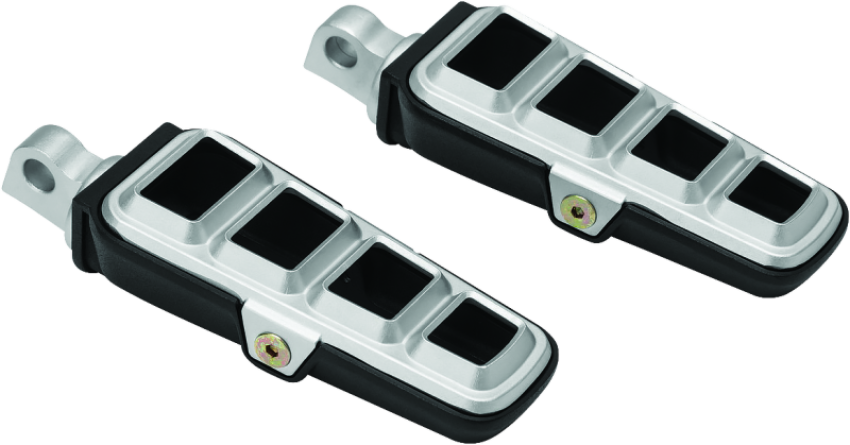 Kuryakyn 6666 Dillinger Pegs With Male Mount Adapter Silver