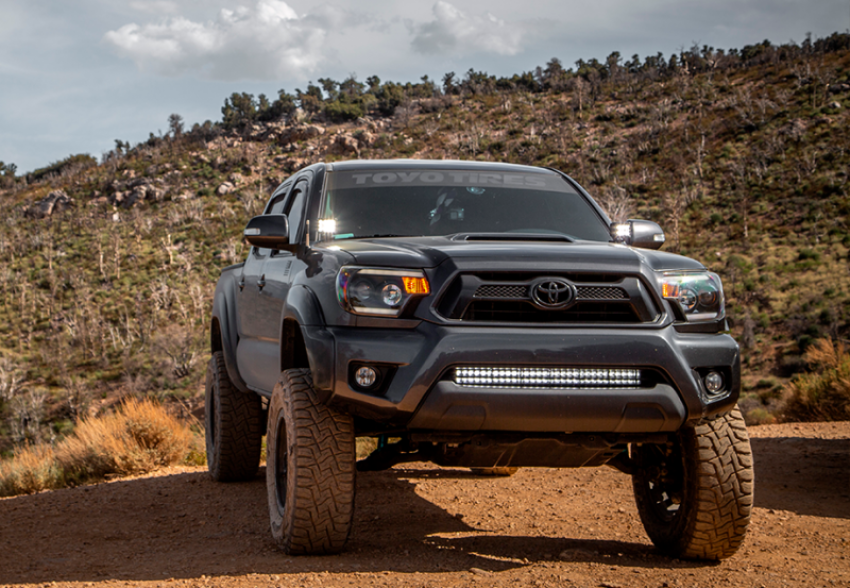 Cali Raised LED CR2467 Cali Raised 05-15 Toyota Tacoma 32In Lower Bumper Hidden Led Light Bar Brackets Kit