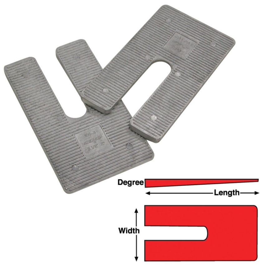 SPECIALTY PRODUCTS COMPANY 10452 AL SHIMS 2.5x5x3° (6)