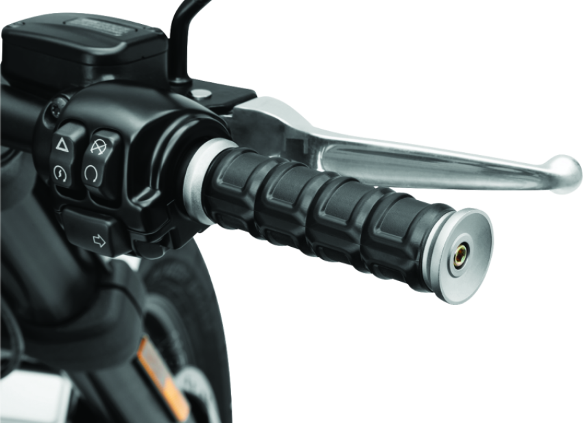 Kuryakyn 6674 Dillinger Grips Throttle-By-Wire Silver