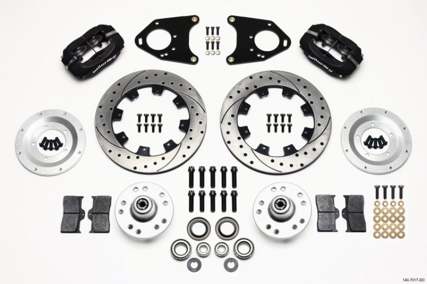 Wilwood 140-7017-BD Forged Dynalite Front Kit 12.19in Drilled 71-80 Pinto/Mustang II Disc & Drum